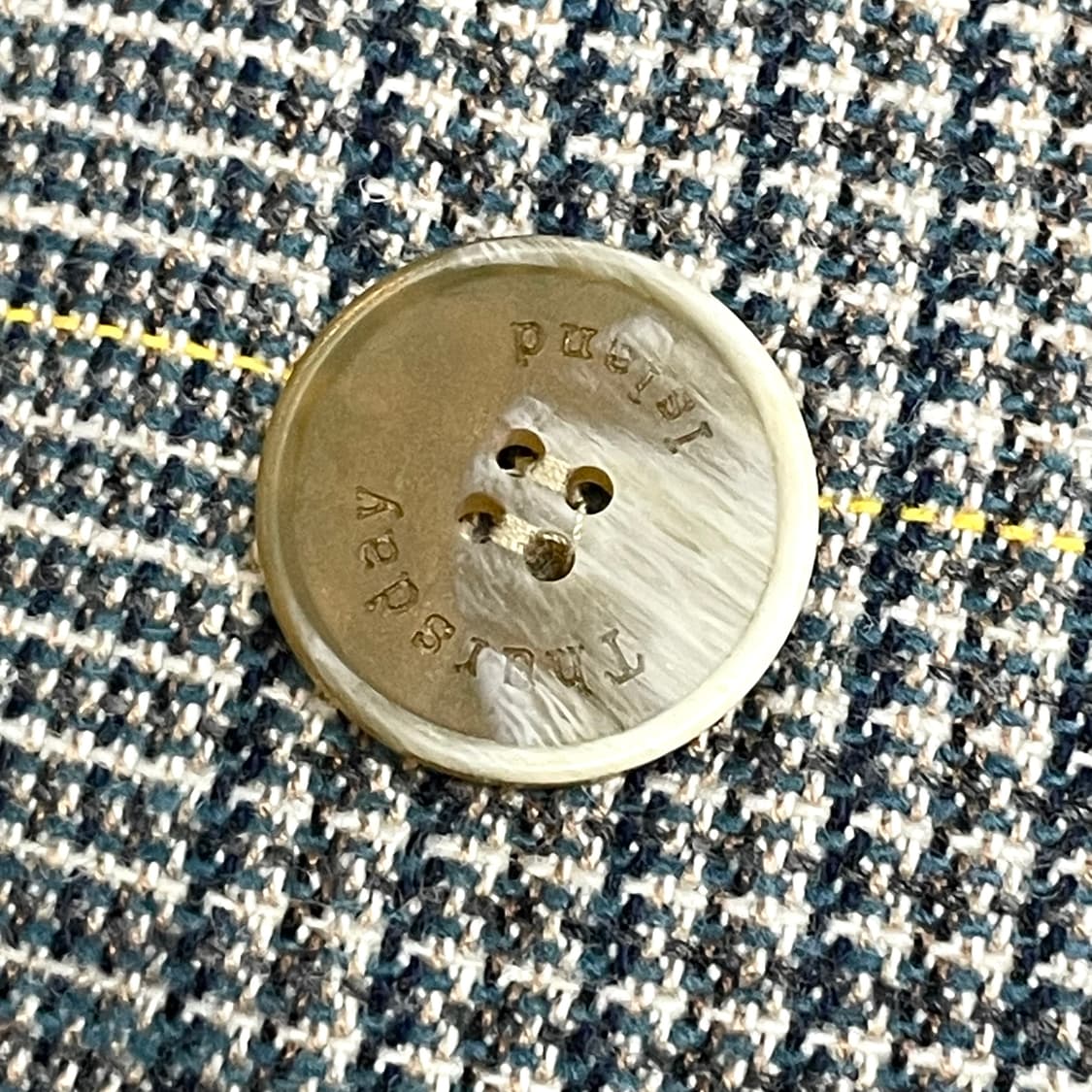 썰스데이아일랜드 파스텔그린 체크 오버핏 블레이저 자켓 여성M 상품이미지4