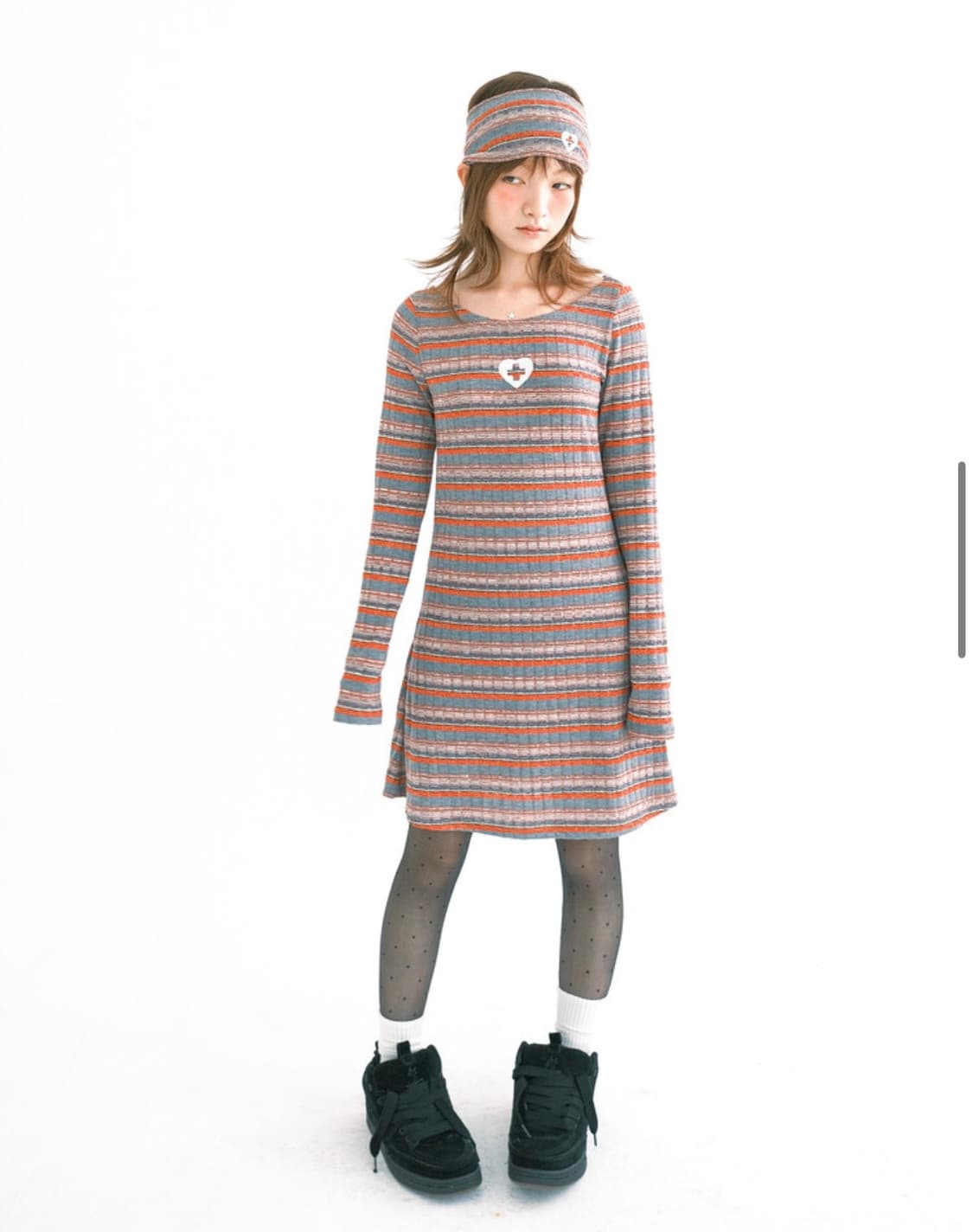 샵페어리 원피스 rainbow sheer knit mini dress  상품이미지2