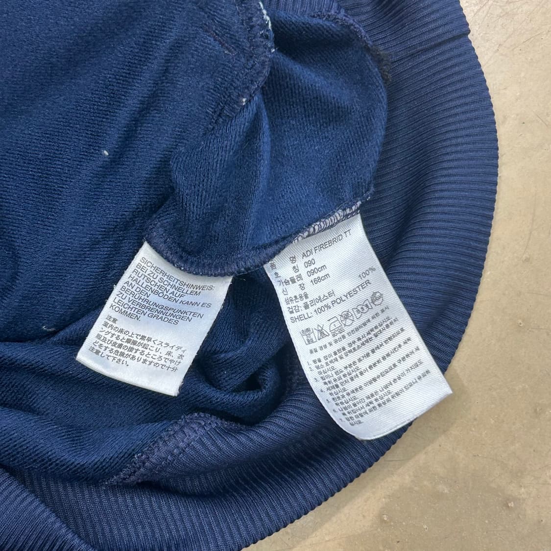 90 아디다스 파이어버드 옐로우 네이비 트랙탑 상품이미지5