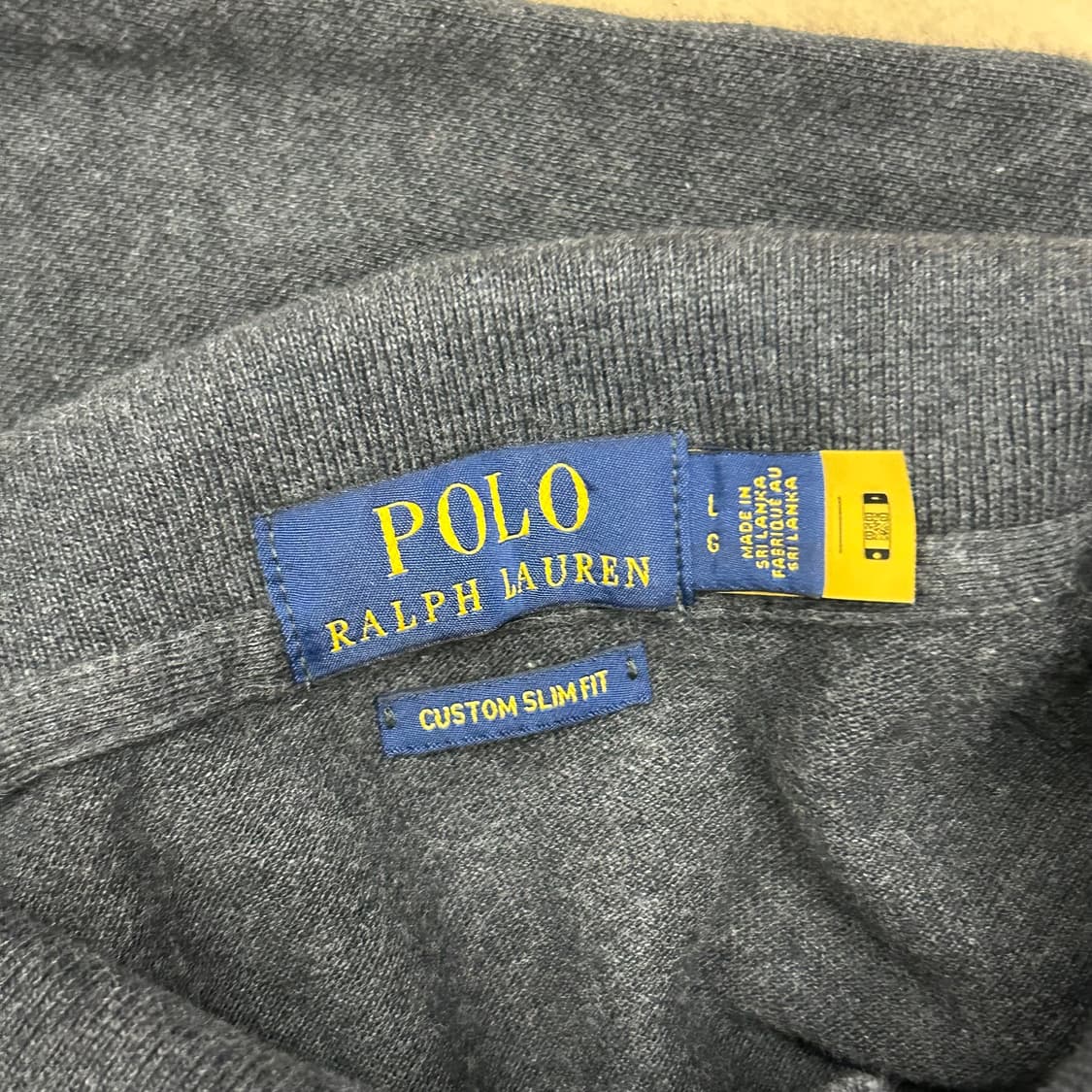 🫶🏻 폴로랄프로렌 커스텀 슬림 핏 차콜 카라 반팔티 🫶🏻 상품이미지4