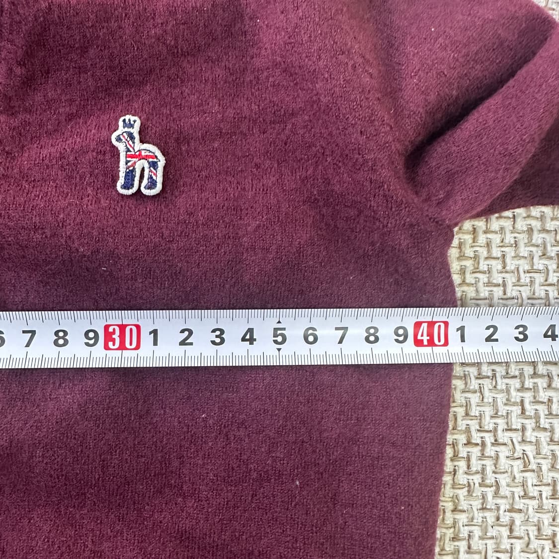 90 헤지스 퍼피자수 울 가디건 0326D 상품이미지5