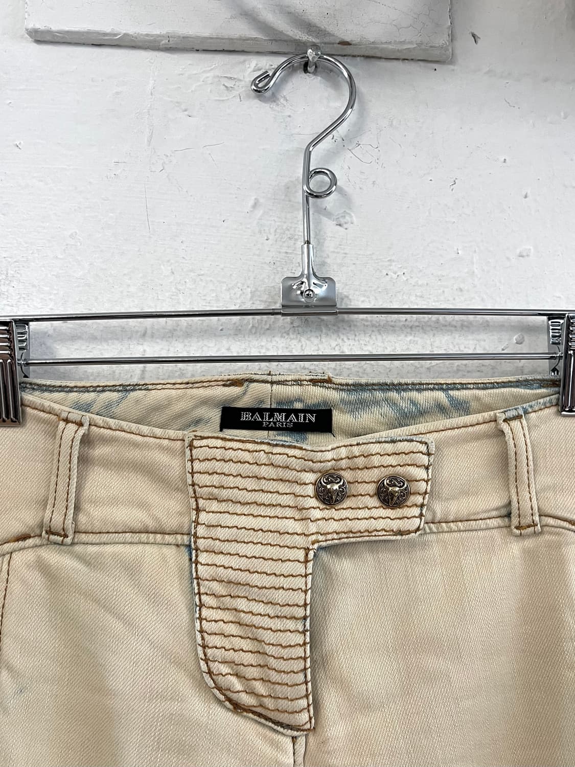 발망 2012SS 올리비에 루스테인 블리치 워싱 데님 바이커 팬츠 상품이미지2