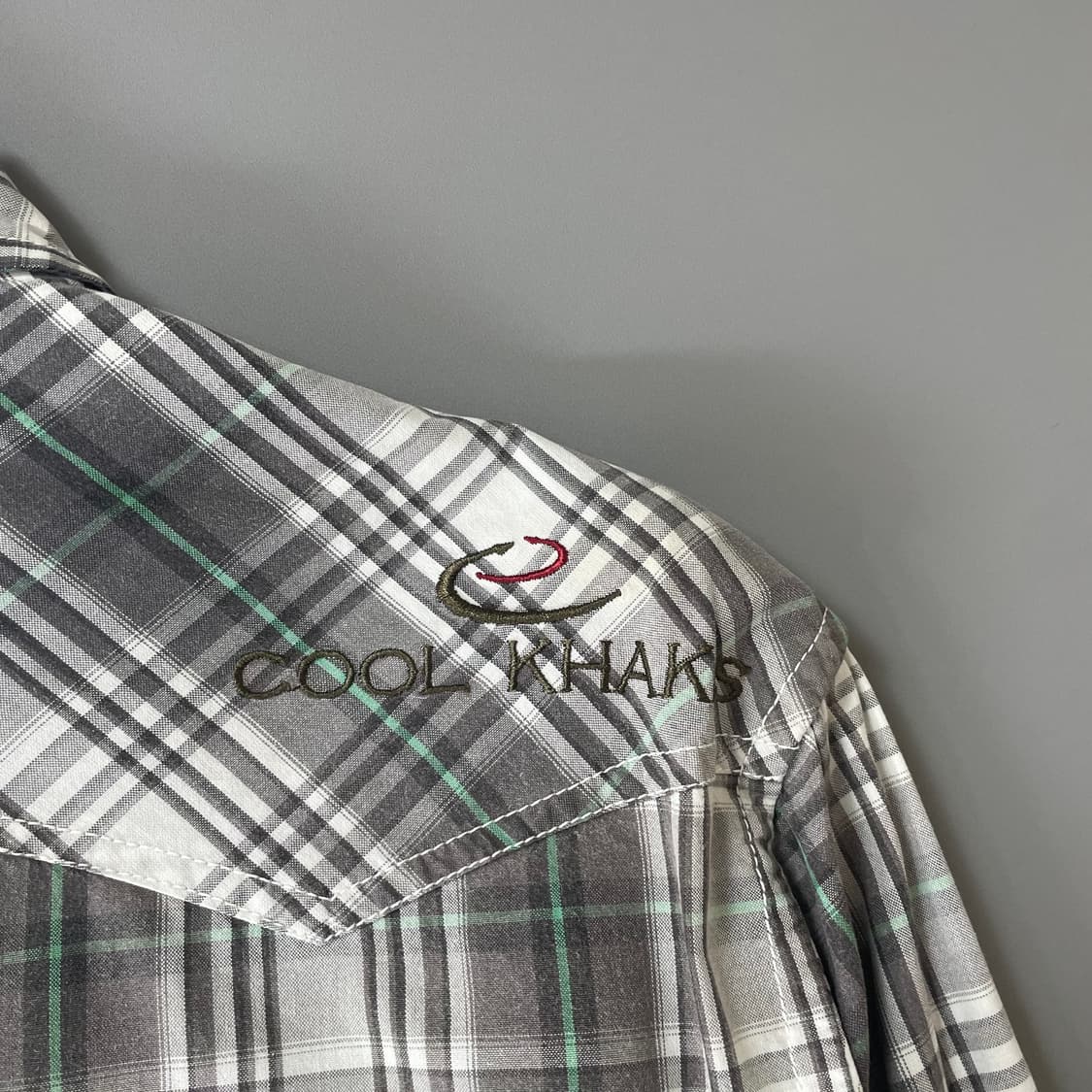 COOL KHAKIS 밀리터리 빈티지 체크 견장 셔츠 상품이미지7