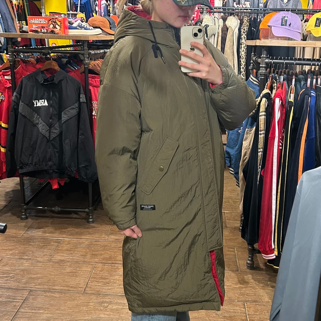 [HI]  그레고리 야상 롱패딩 카키 상품이미지3