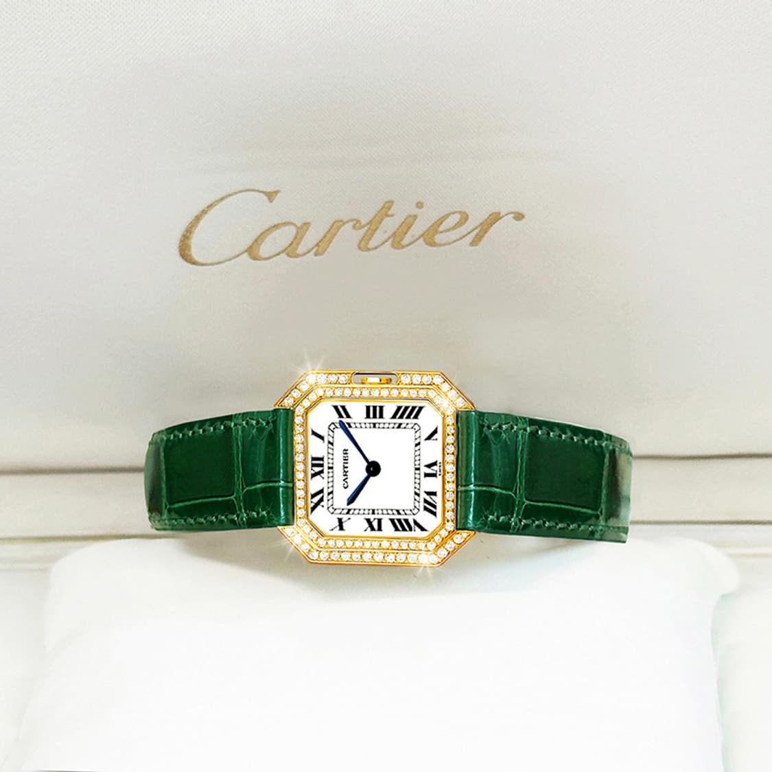 까르띠에 80s 빈티지 생튀르 남녀공용 다이아 클래식 수동 시계 상품이미지2