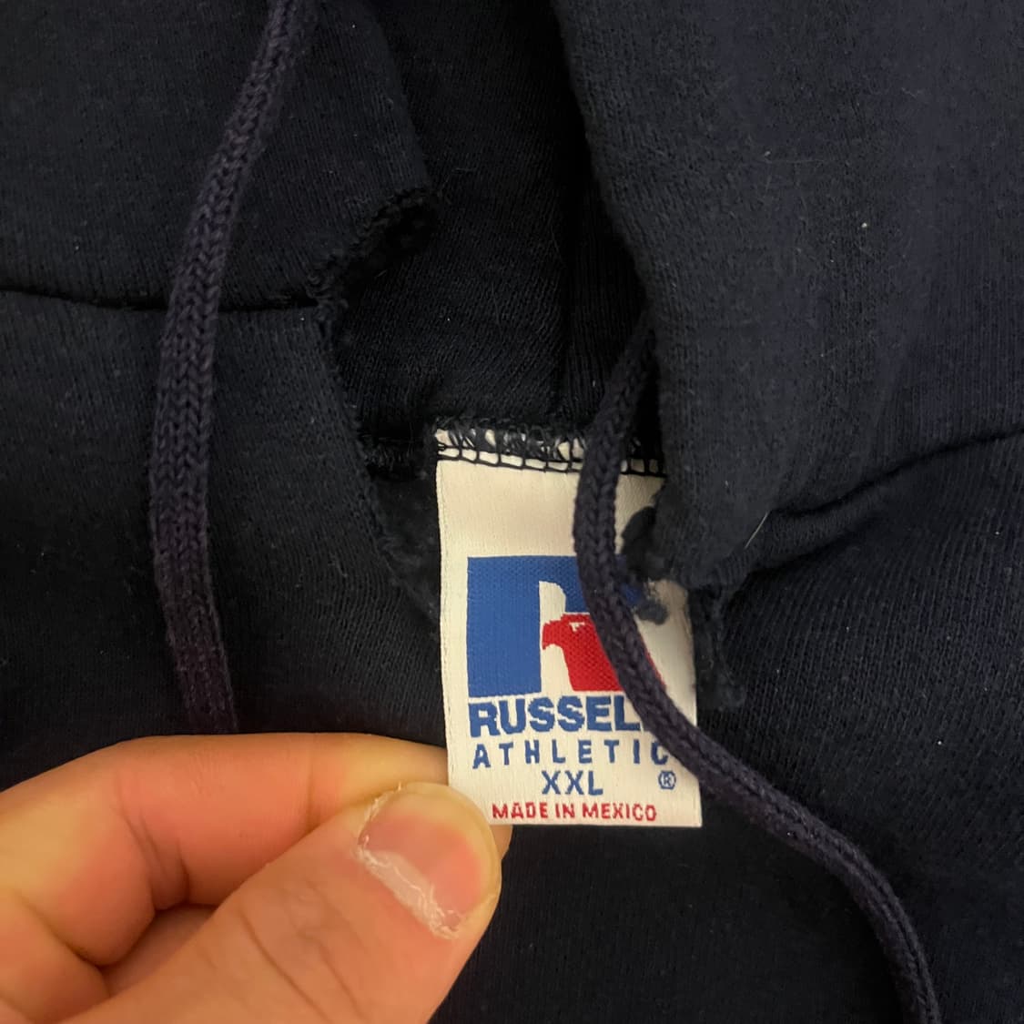 [XL] 90s 빈티지 러셀 후드 네이비 상품이미지2