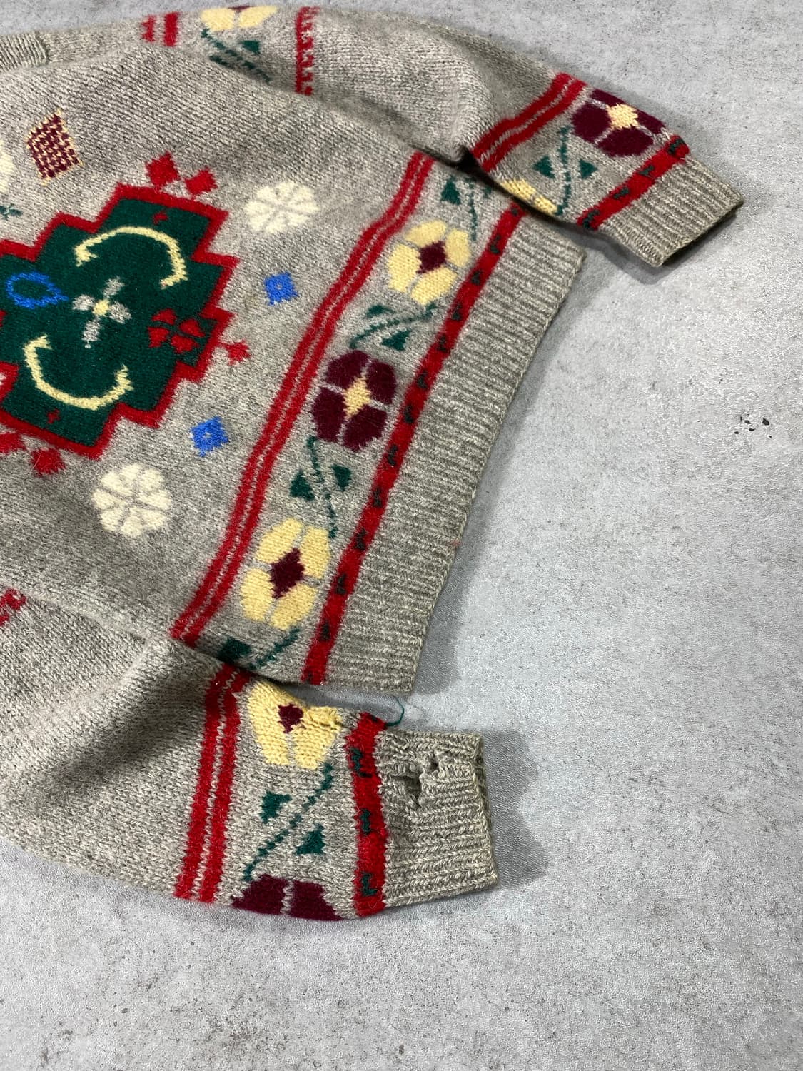 [M] 90s DEANS 셔틀랜드 울 에스닉 패턴 니트 상품이미지3