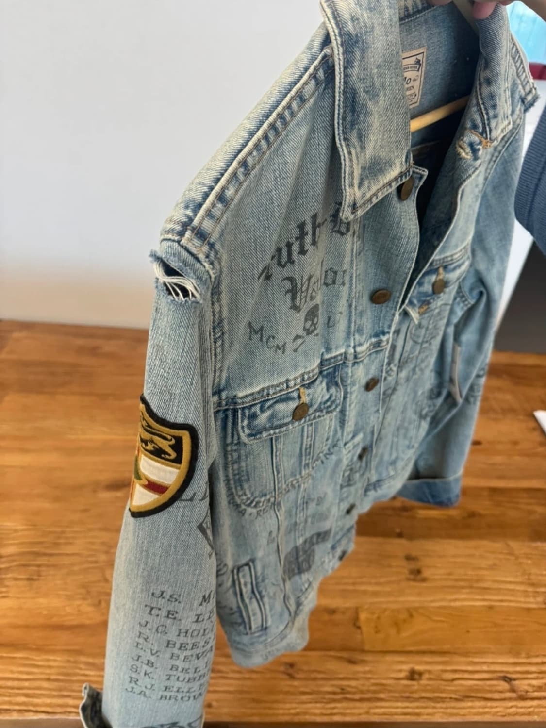 (새상품)폴로 랄프로렌 프린팅 데님 자켓 남성 S 상품이미지4