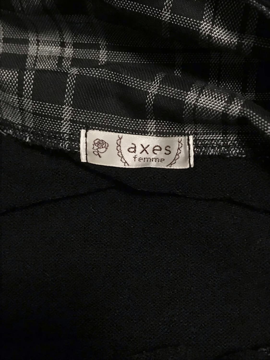 빈티지 axes femme 액시즈팜 로걀 체크 카라 니트 롱슬리브 탑 상품이미지6