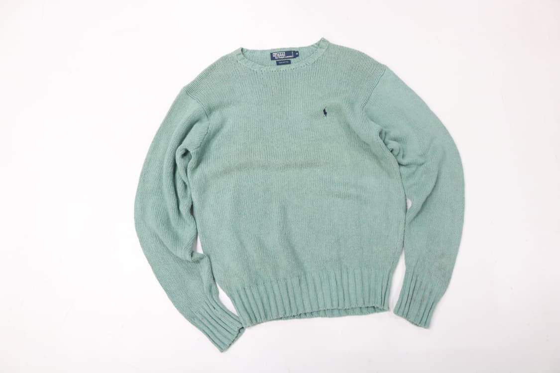 폴로 랄프로렌 민트 빈티지 포니 자수 코튼 니트 (M) 상품이미지2