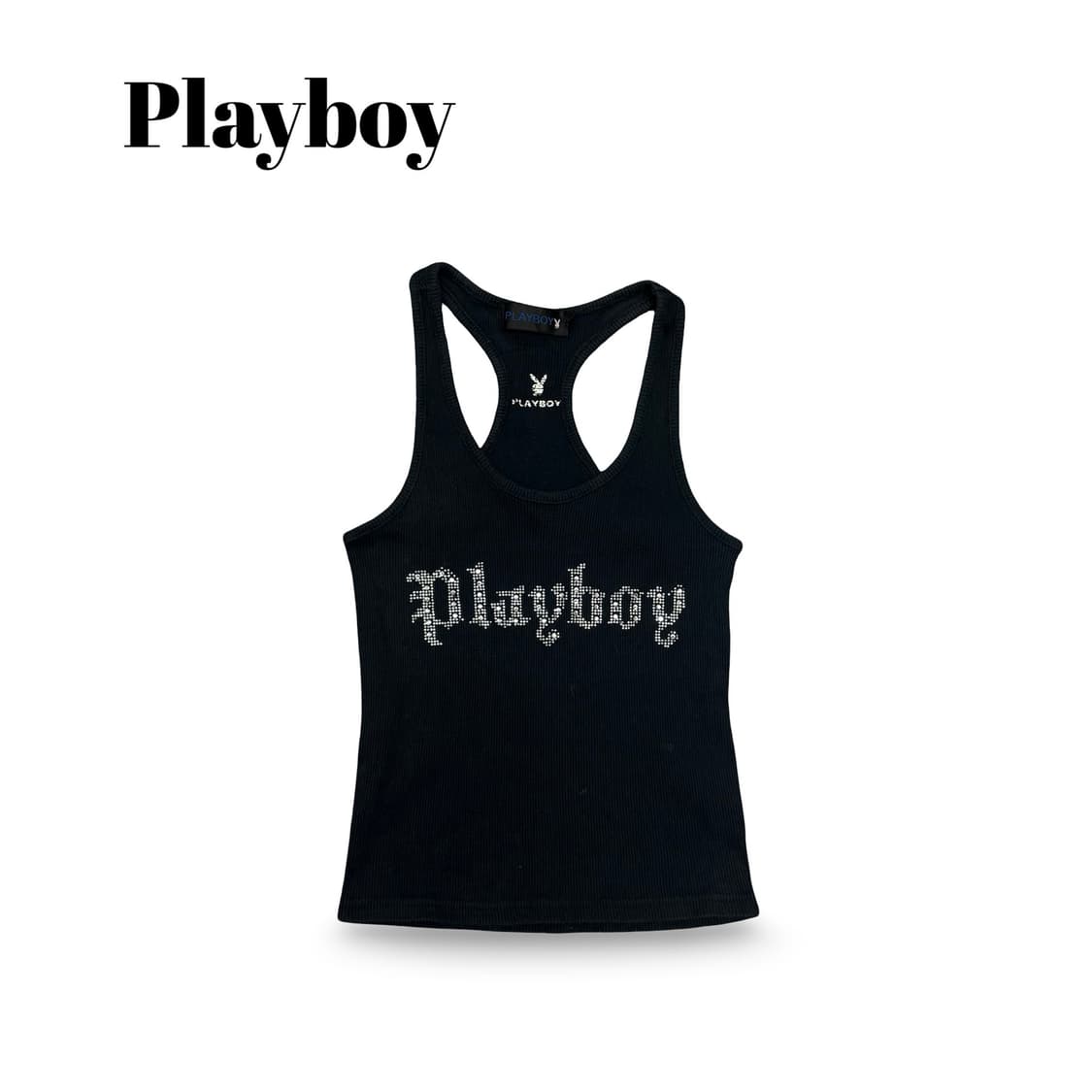 플레이보이 블랙 큐빅 나시 탱크탑 상품이미지1
