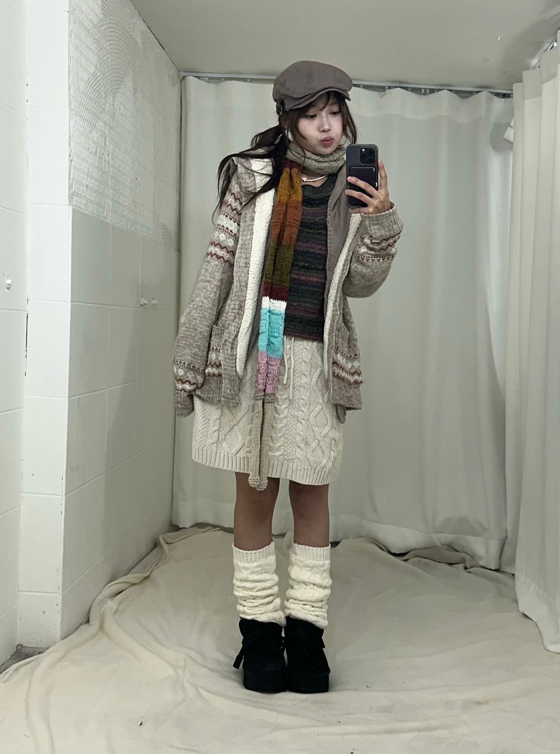 데일리 히피 모리걸 가디건 코디세트 상품이미지1