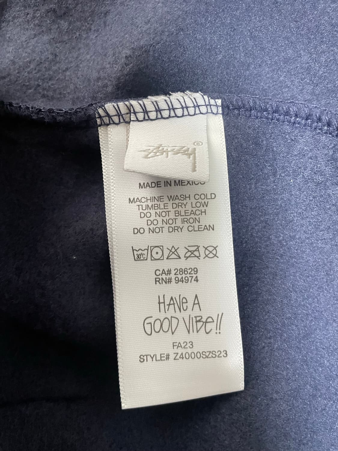 Stussy 스투시 월드 투어 후드집업 네이비 (새상품) 상품이미지6