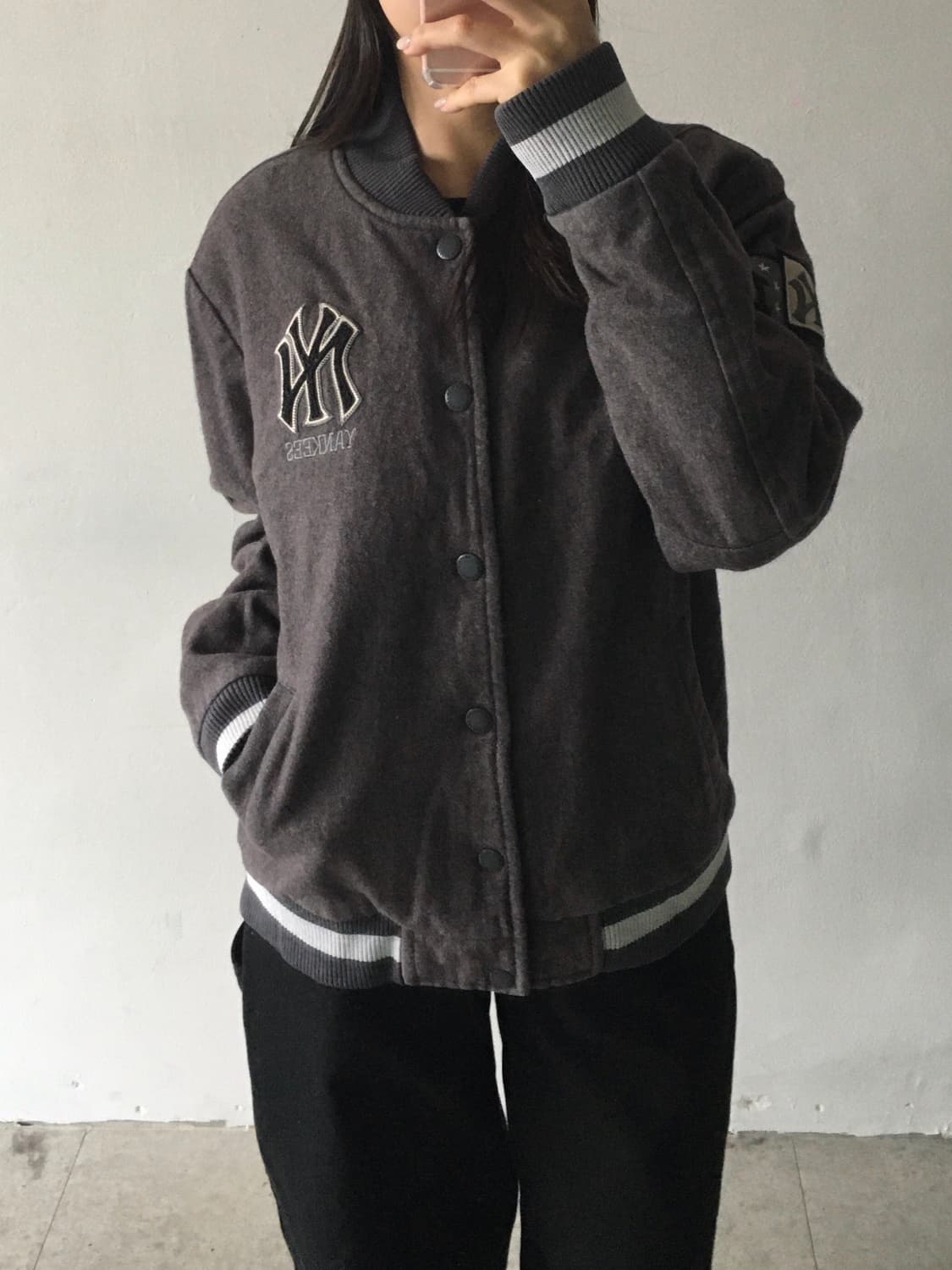 MLB 로고 바시티자켓 상품이미지1