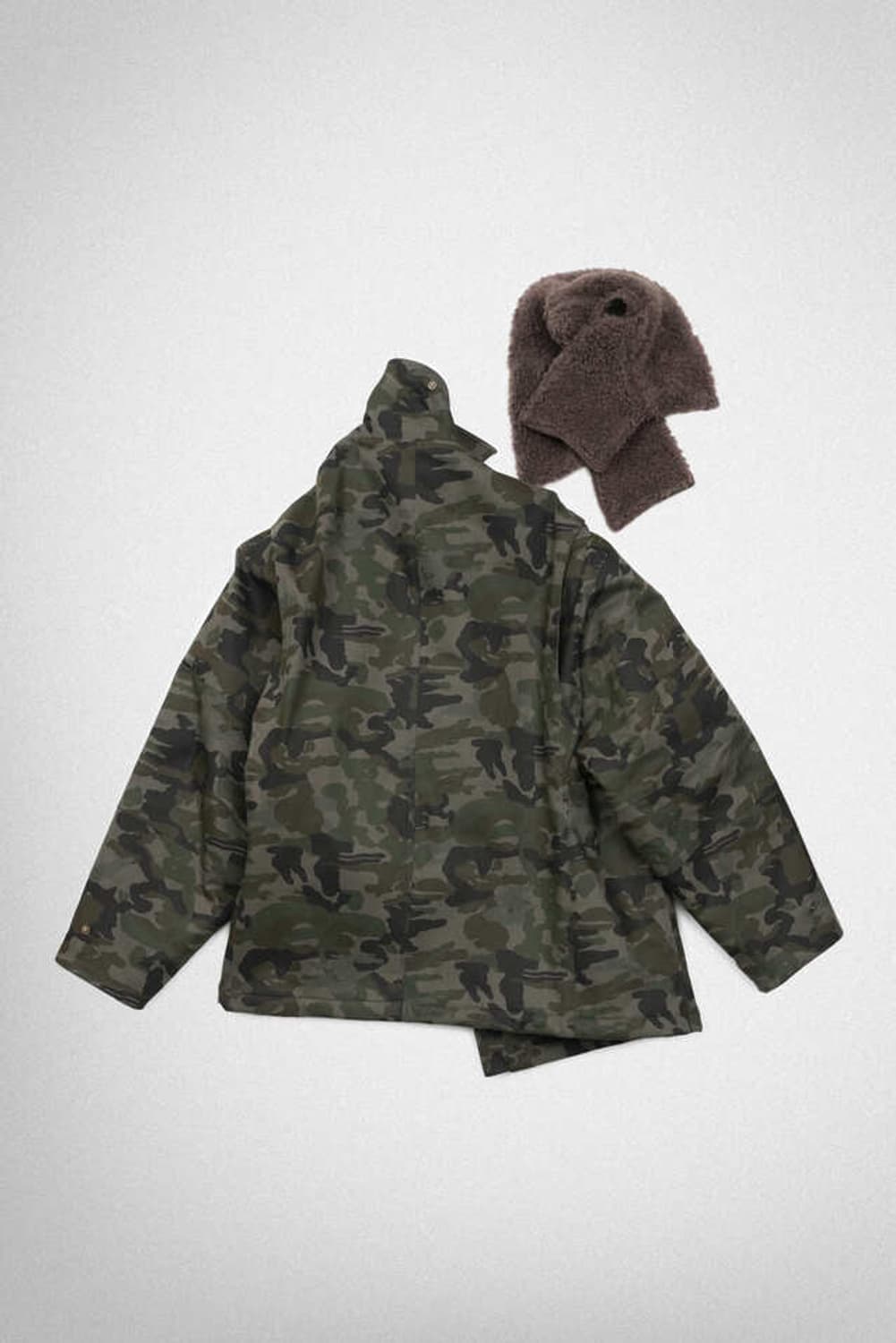 [새상품] yiyae 이예 시어링 워크 코트 - 카모 상품이미지4