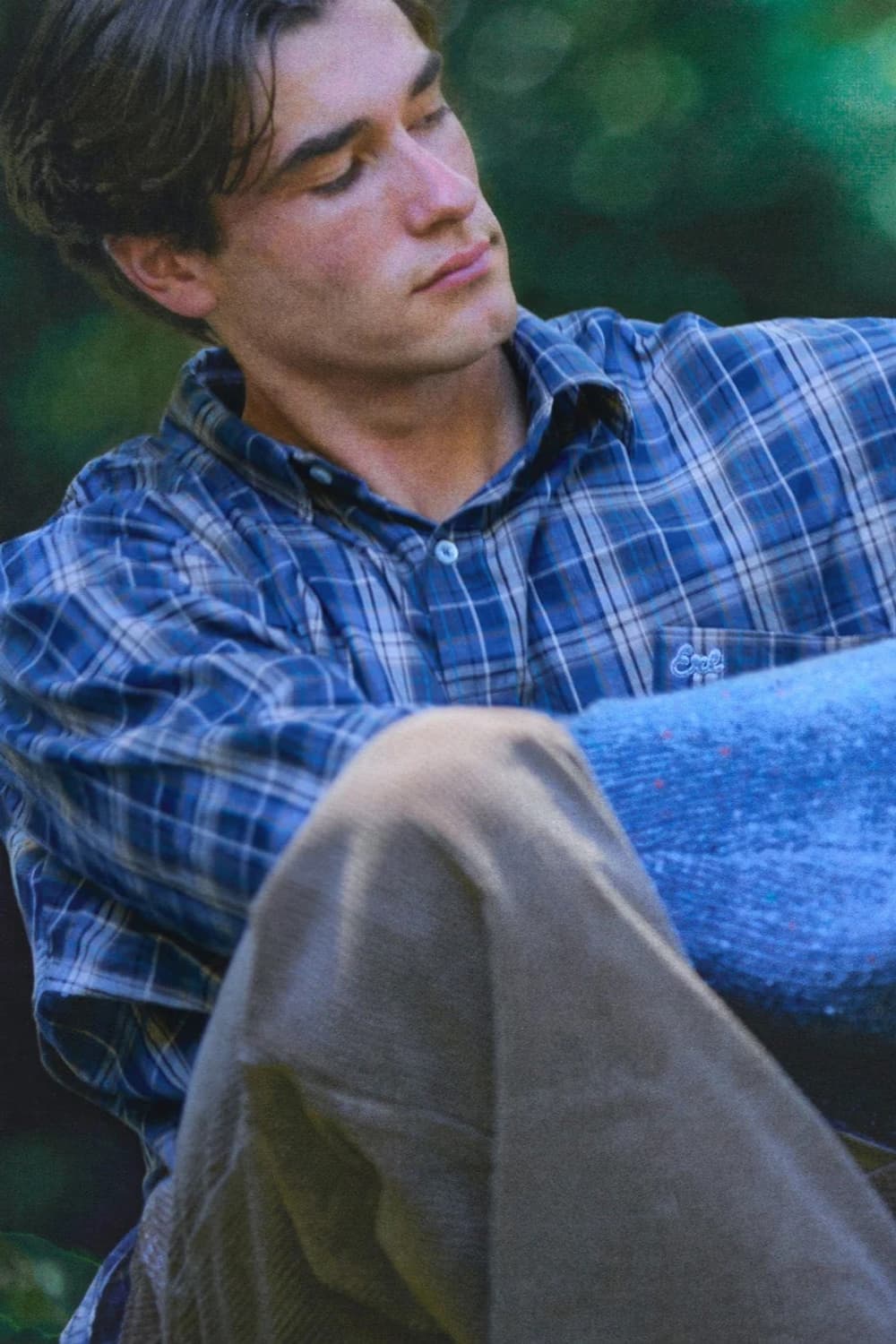 [M,L]이알엘 ERL 25fw BLUE PLAID 체크 셔츠 상품이미지4