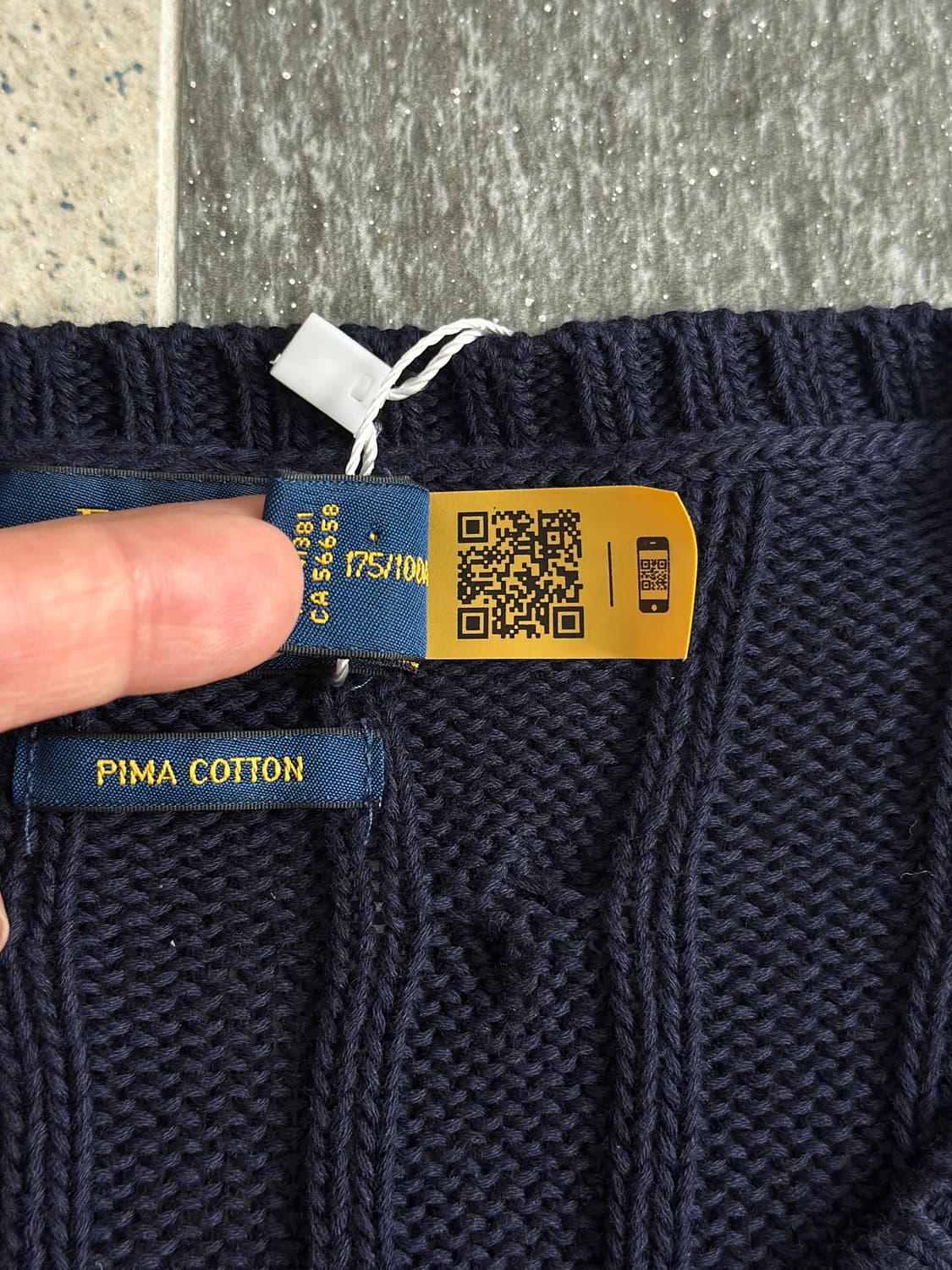 폴로 랄프로렌 네이비 피마코튼 케이블 니트 상품이미지8