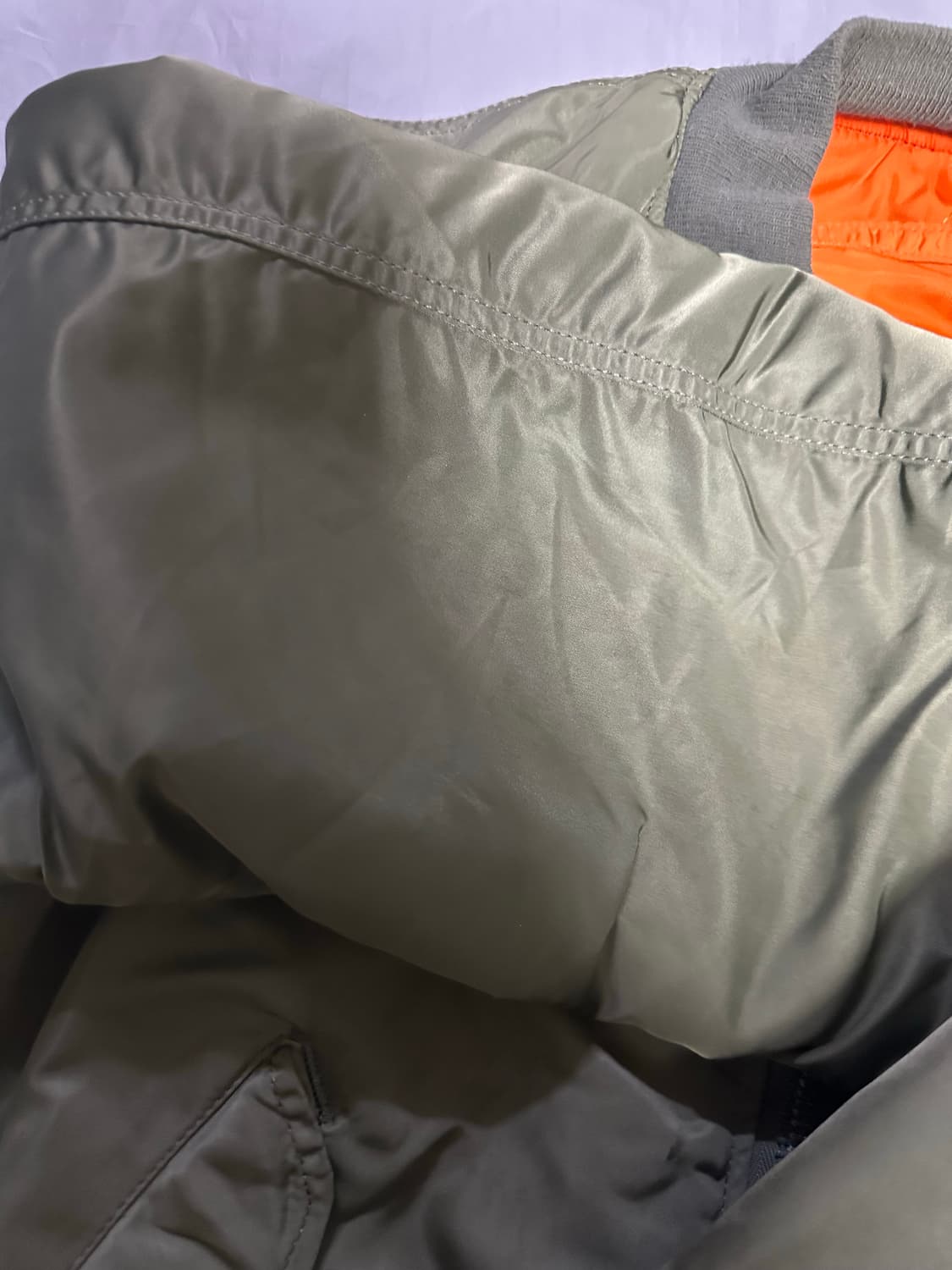 90s 알파인더스트리 ma-1 항공점퍼 자켓 그린  상품이미지3