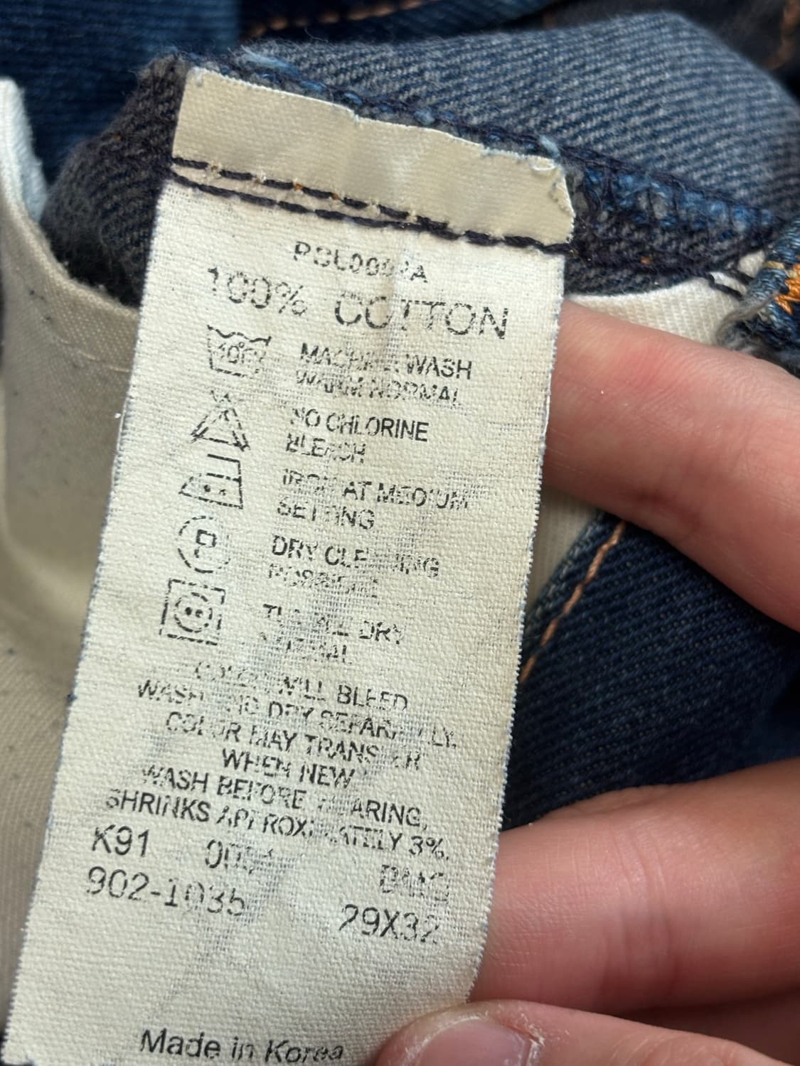 리바이스 902 type 1 신치백 데님 상품이미지8