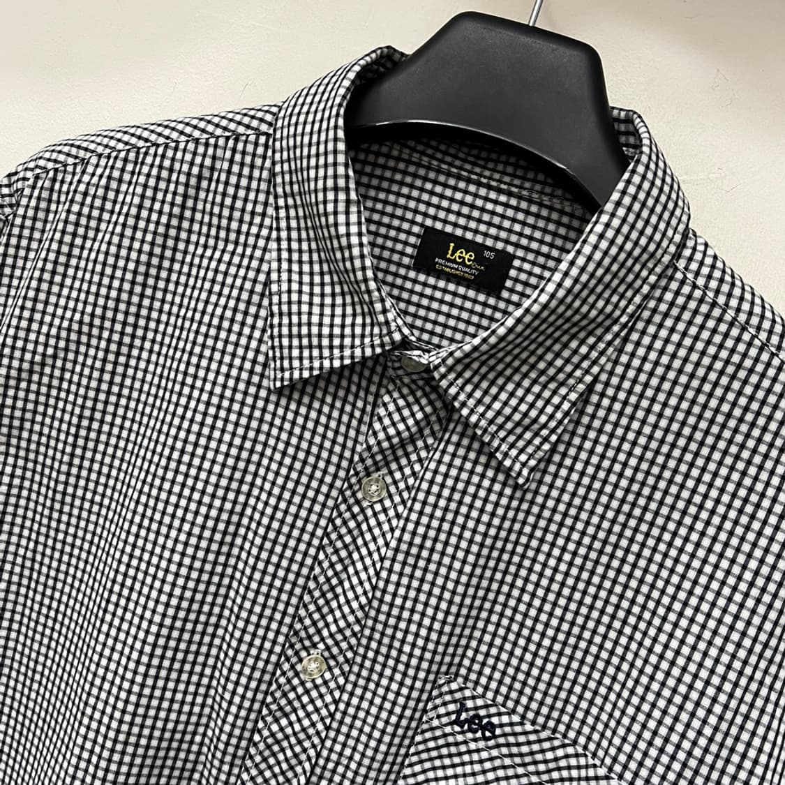 90s LEE 리 쌍방울 깅엄체크 셔츠 남방 105 상품이미지3
