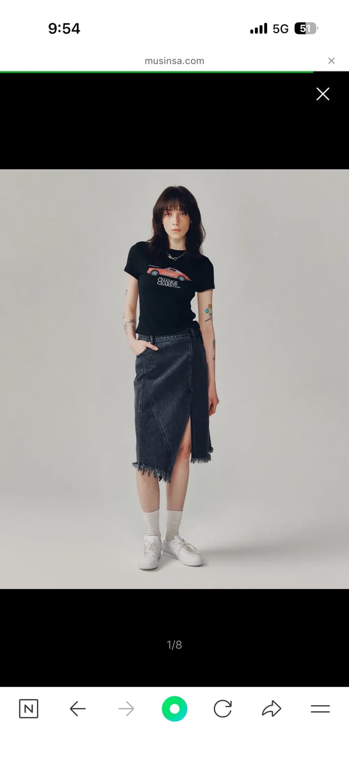 current 커렌트 데님 스커트 상품이미지4