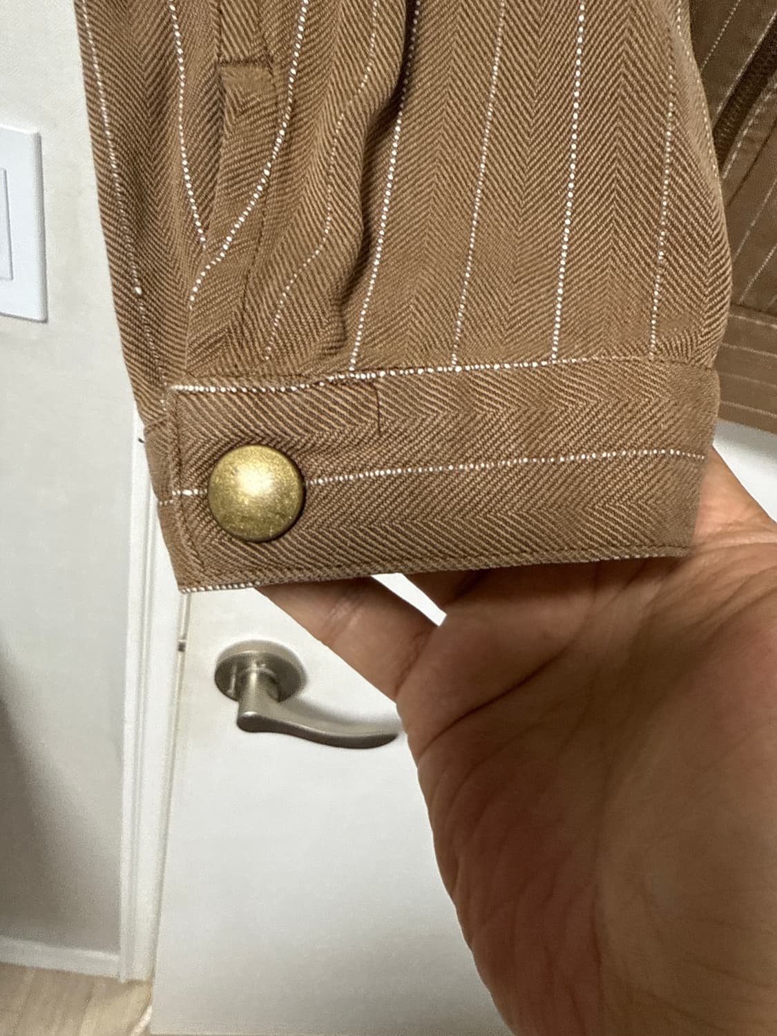 일본 브랜드 AMERICANRAG 앞판 변형 스트라이프 집업 자켓 상품이미지7