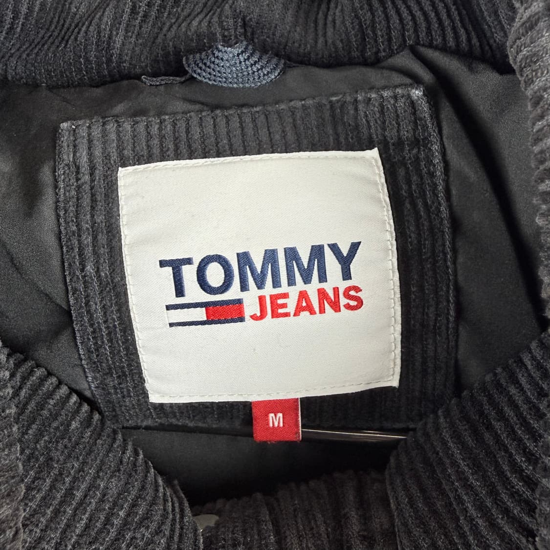 (M) 타미진스 코듀로이 오버핏 푸퍼 패딩 블랙 상품이미지4