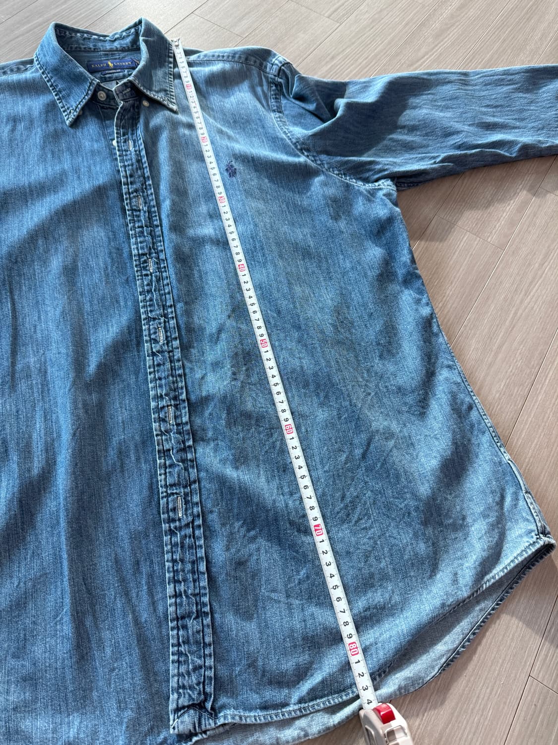 polo 폴로 샴브레이 데님 셔츠 xl 상품이미지7