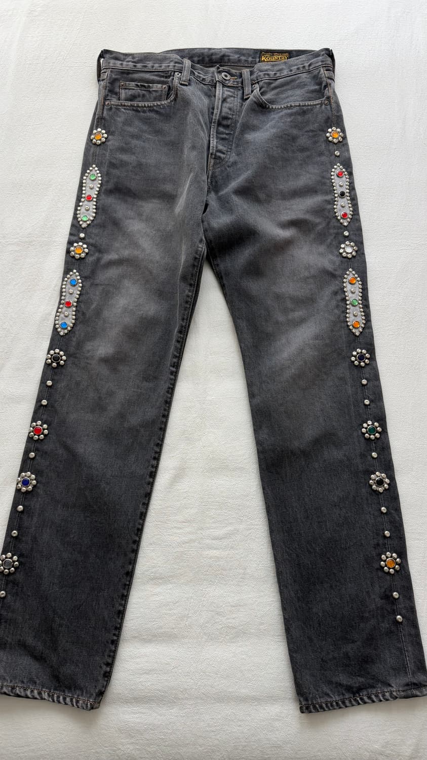 캐피탈 14온즈 데님 5P 몽키 시스코 잼스톤 팬츠 블랙 / 32사이즈 상품이미지2