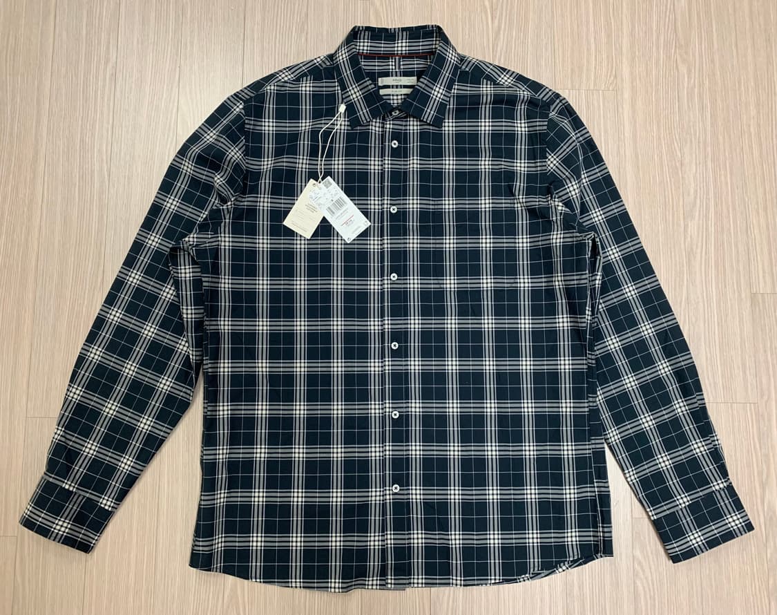 MANGO 망고 체크 셔츠 네이비 상품이미지7