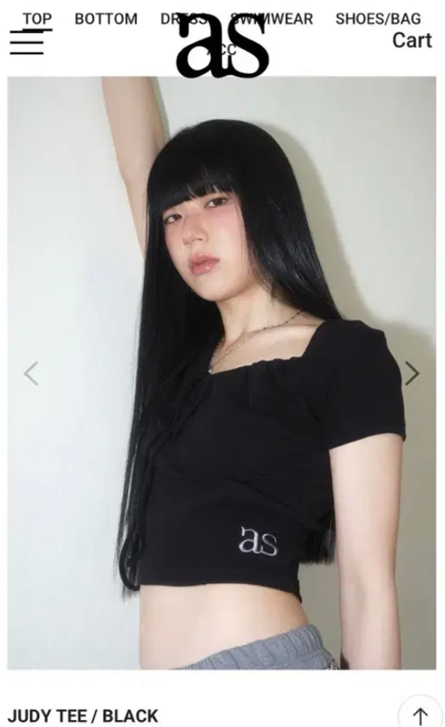 애즈온 judy tee 블랙 상품이미지1
