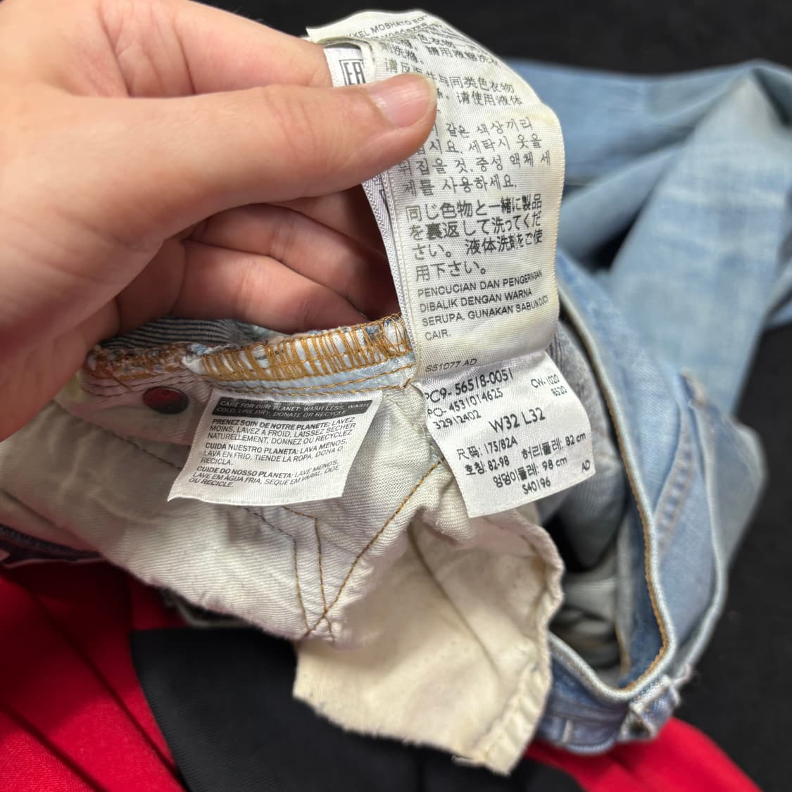 32 리바이스502 MADE & CRAFTED 블루탭 셀비지 데님팬츠 상품이미지6
