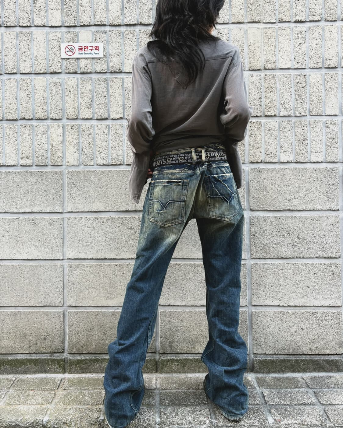 디젤 풀 워싱 그런지 데님진 상품이미지9