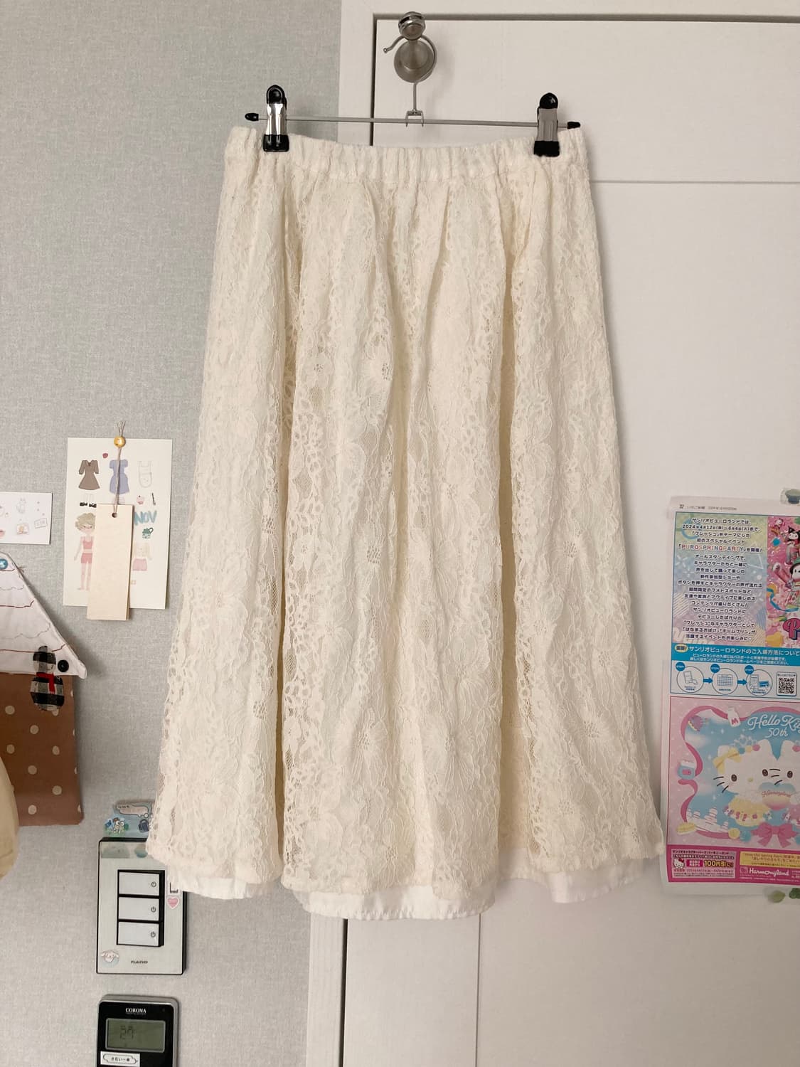 아이보리 레이스 스커트 상품이미지1