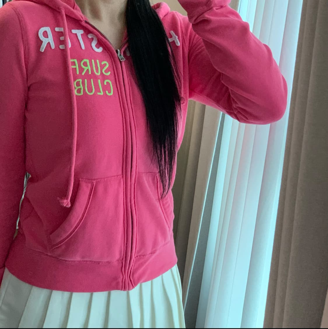 HOLLISTER 우먼 빅로고 후드 집업 상품이미지2