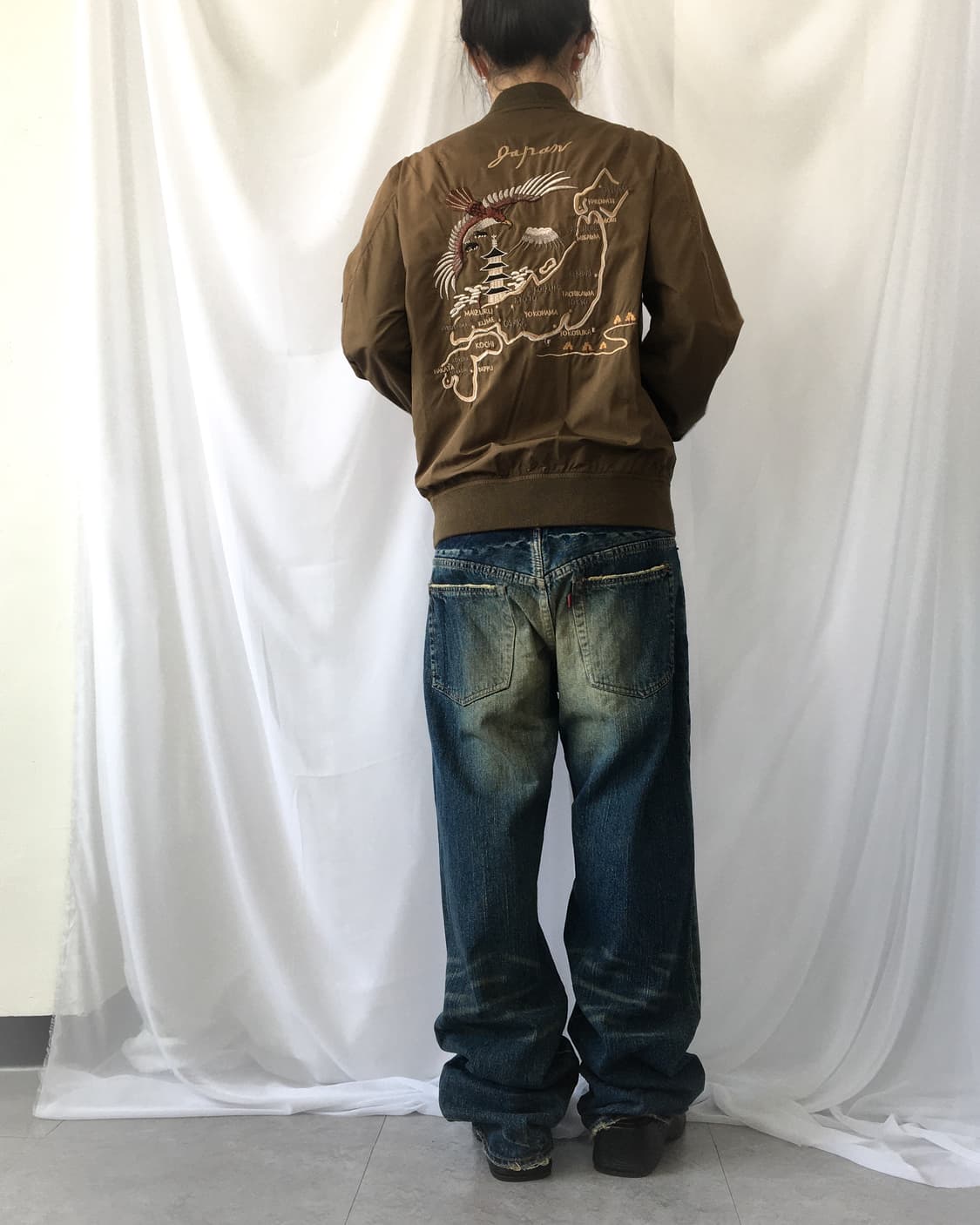 Alpha indurstries khaki brown sukajan 상품이미지7
