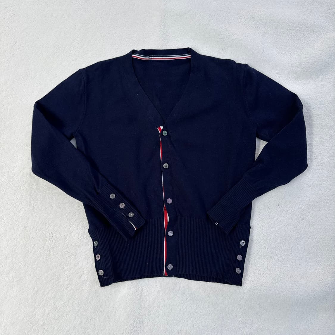 실측확인 고급 삼선라인 브이넥 가디건 0227T 상품이미지1