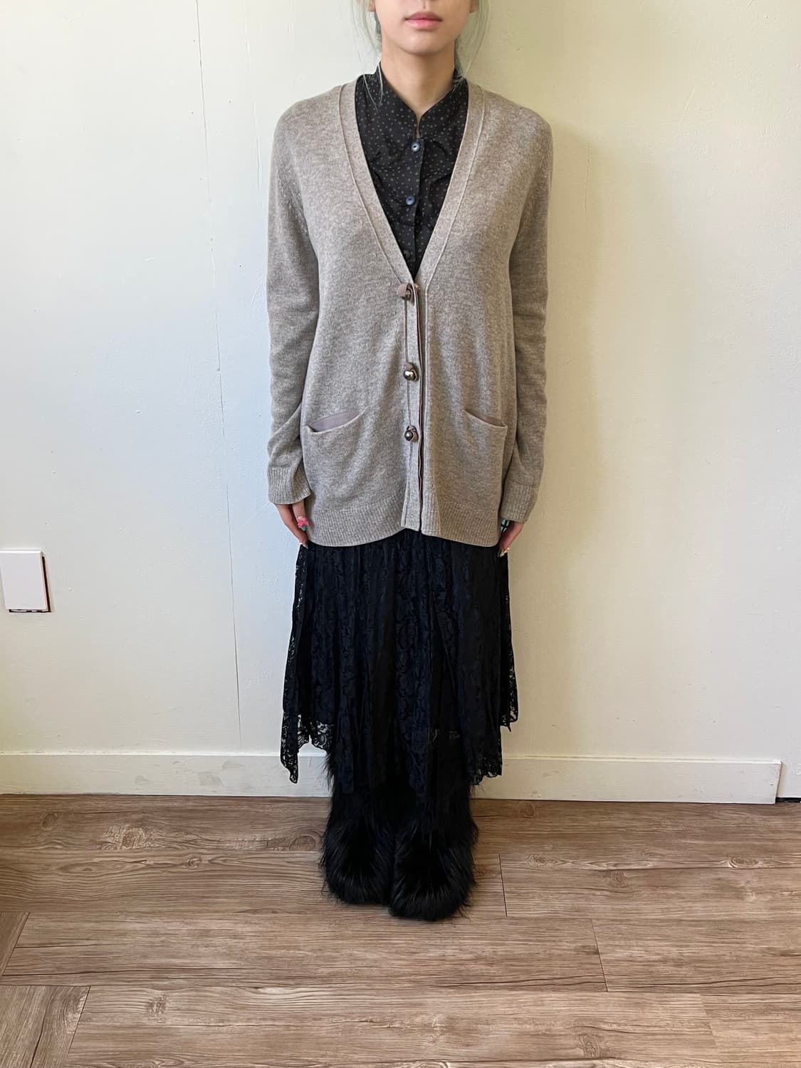 LANVIN 캐시미어 아이언볼 가디건 상품이미지8