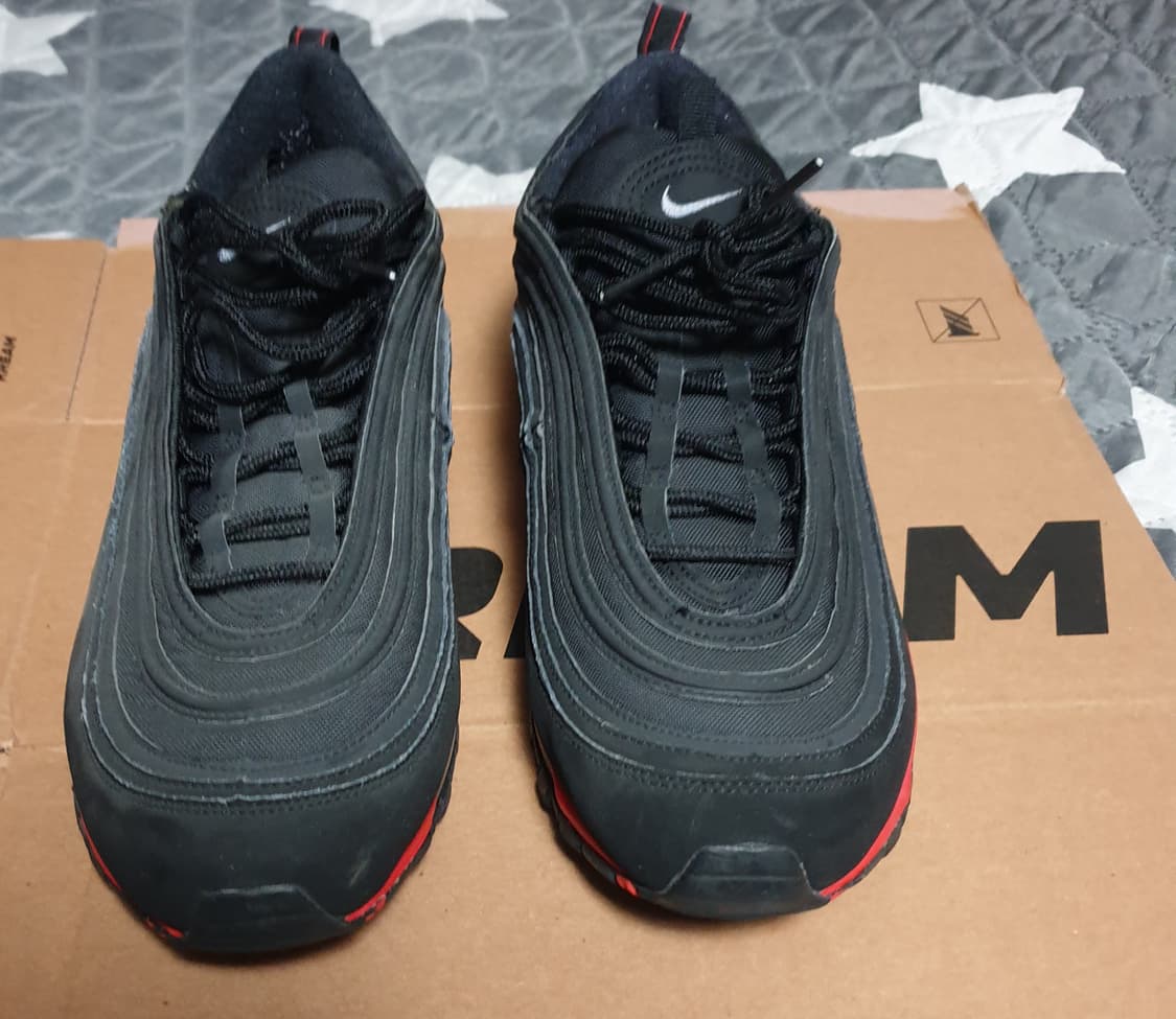 나이키 에어맥스 97 스니커즈 검빨 (300) 상품이미지3