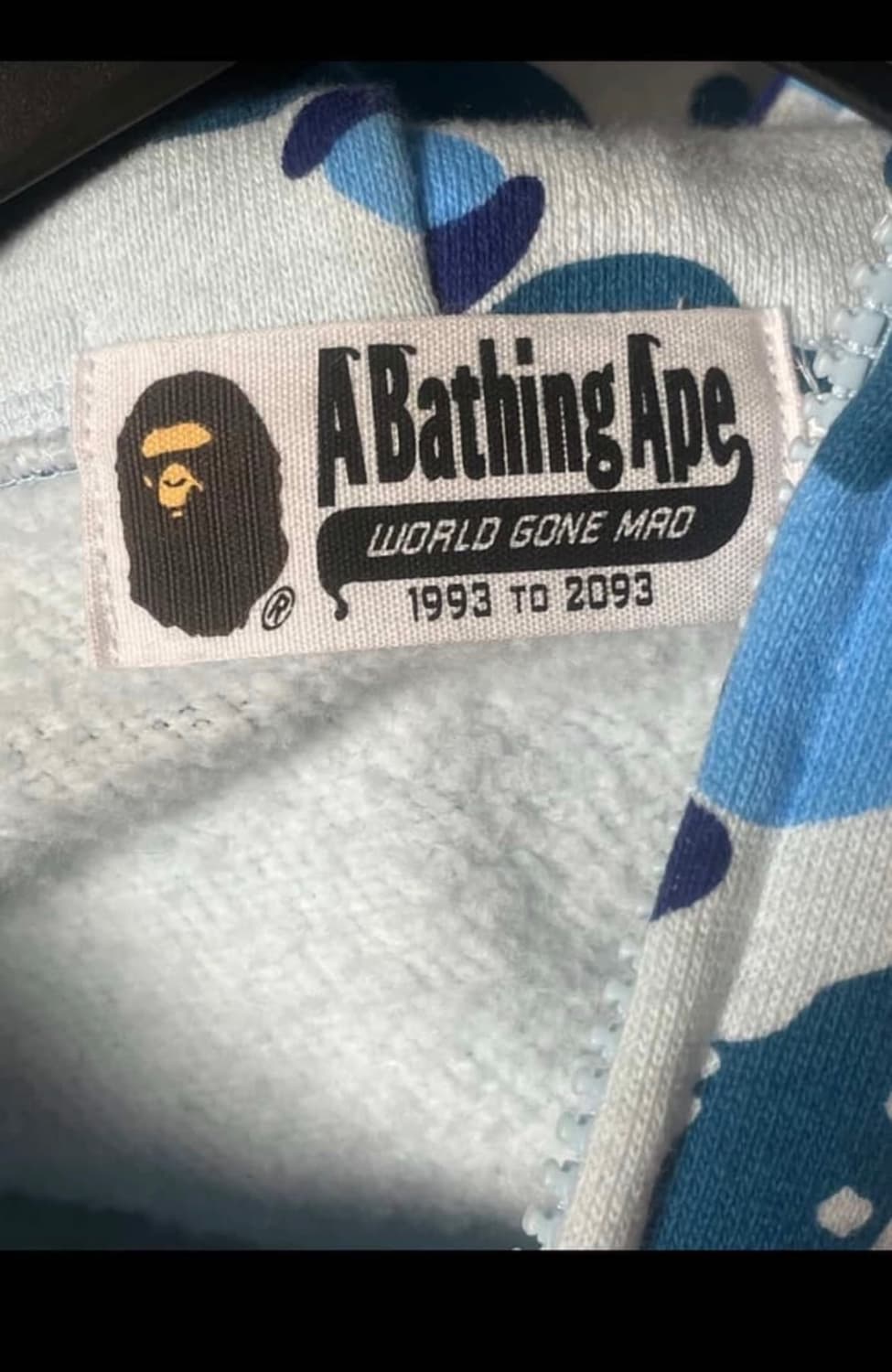 베이프 주니어 블루 후드집업 상품이미지2