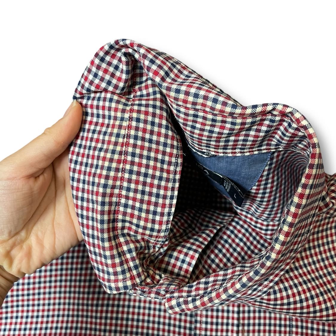 노티카 레드네이비 체크 원포켓 긴팔 셔츠 L 상품이미지4