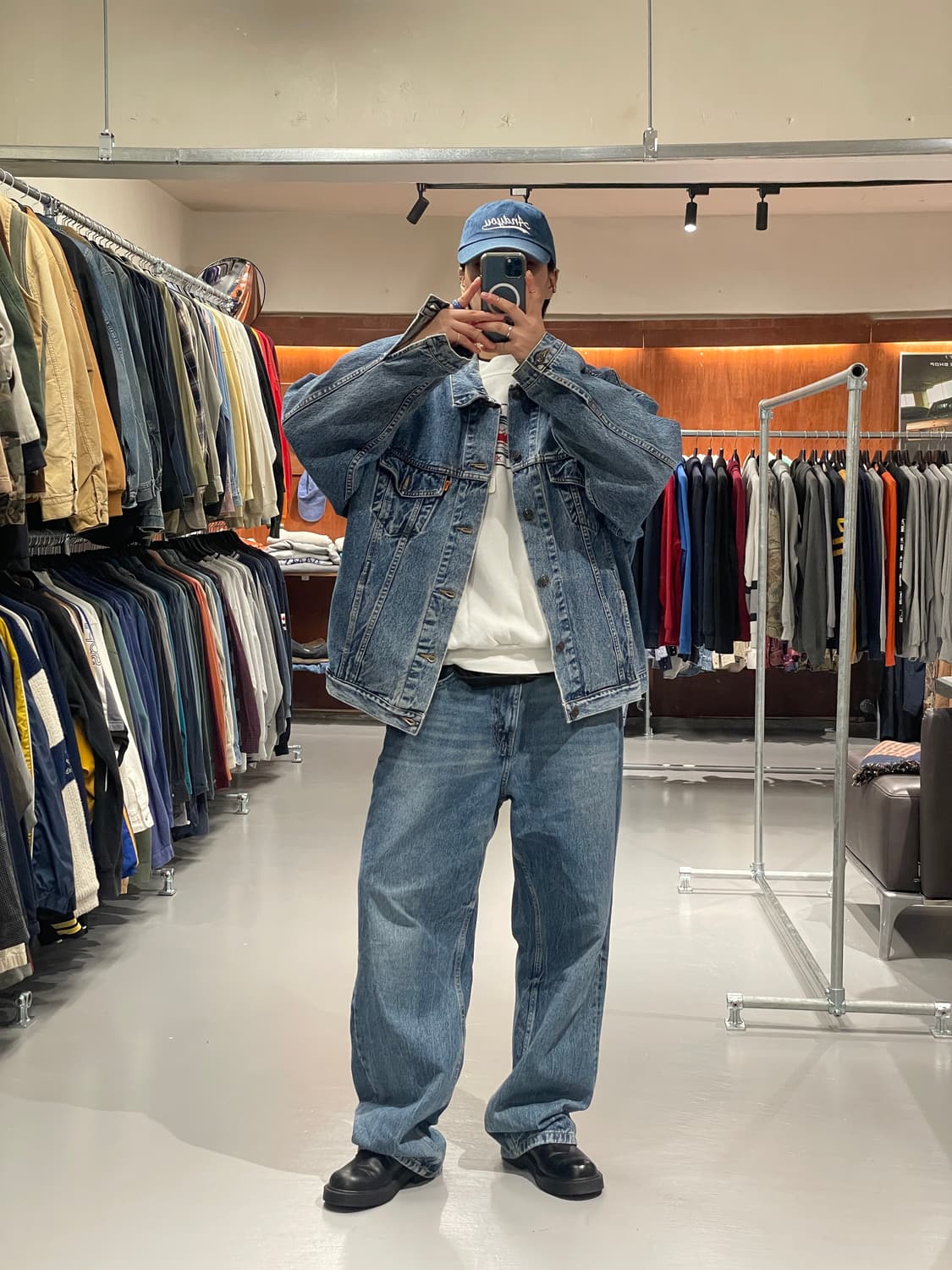 90s 리바이스 오렌지탭 데님 자켓 상품이미지1