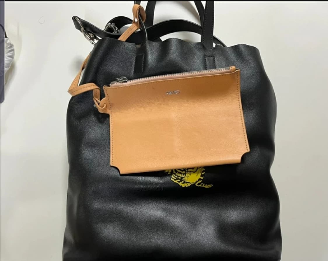 겐조 블랙 가죽 토트백 상품이미지4