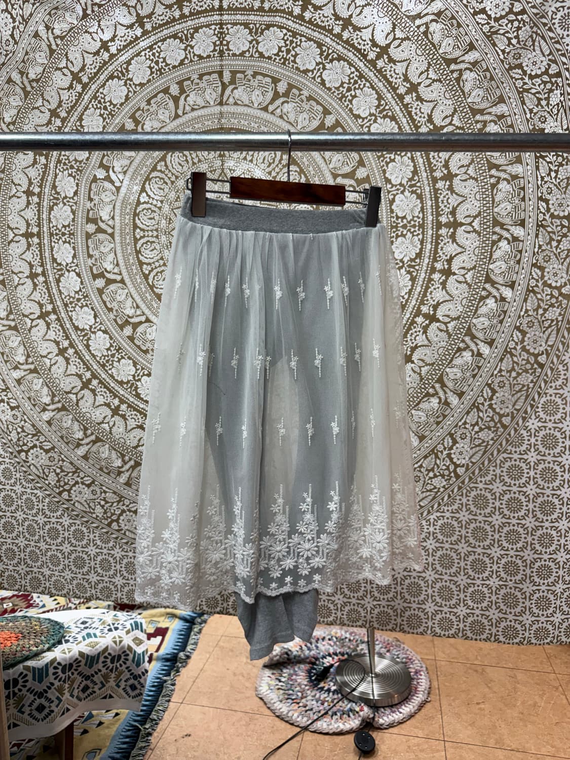 빈티지 여성 7부 레깅스 미디스커트 (Z994) 상품이미지3