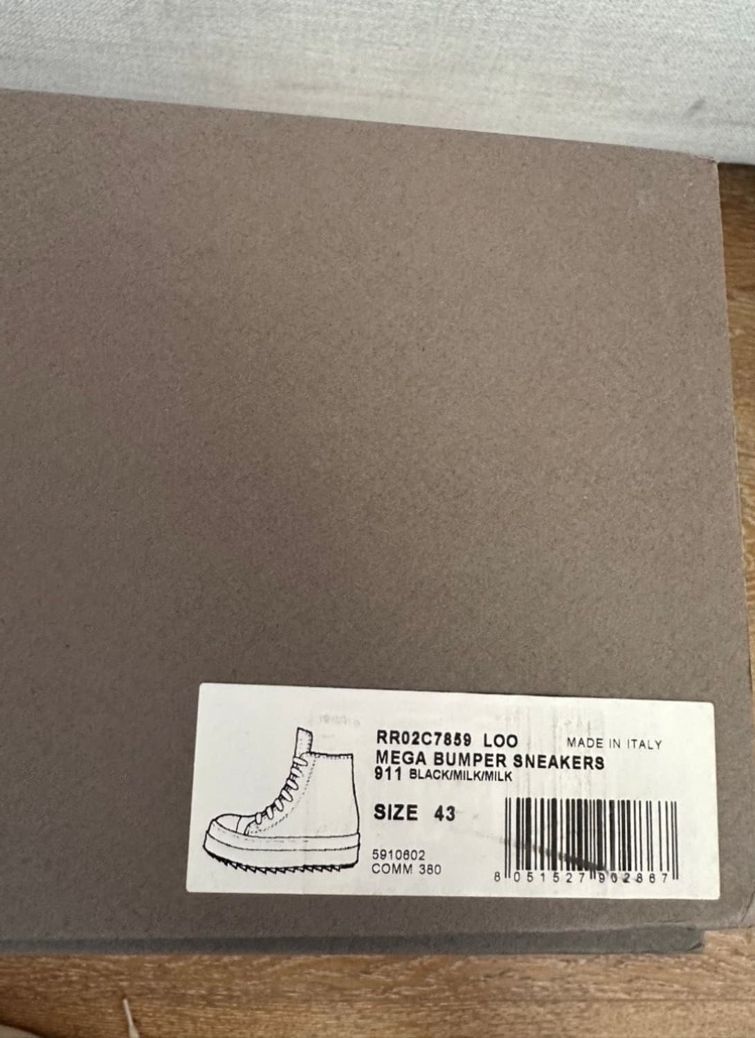 (43) 릭오웬스 메가 범퍼 라몬즈 블랙 밀크 상품이미지6