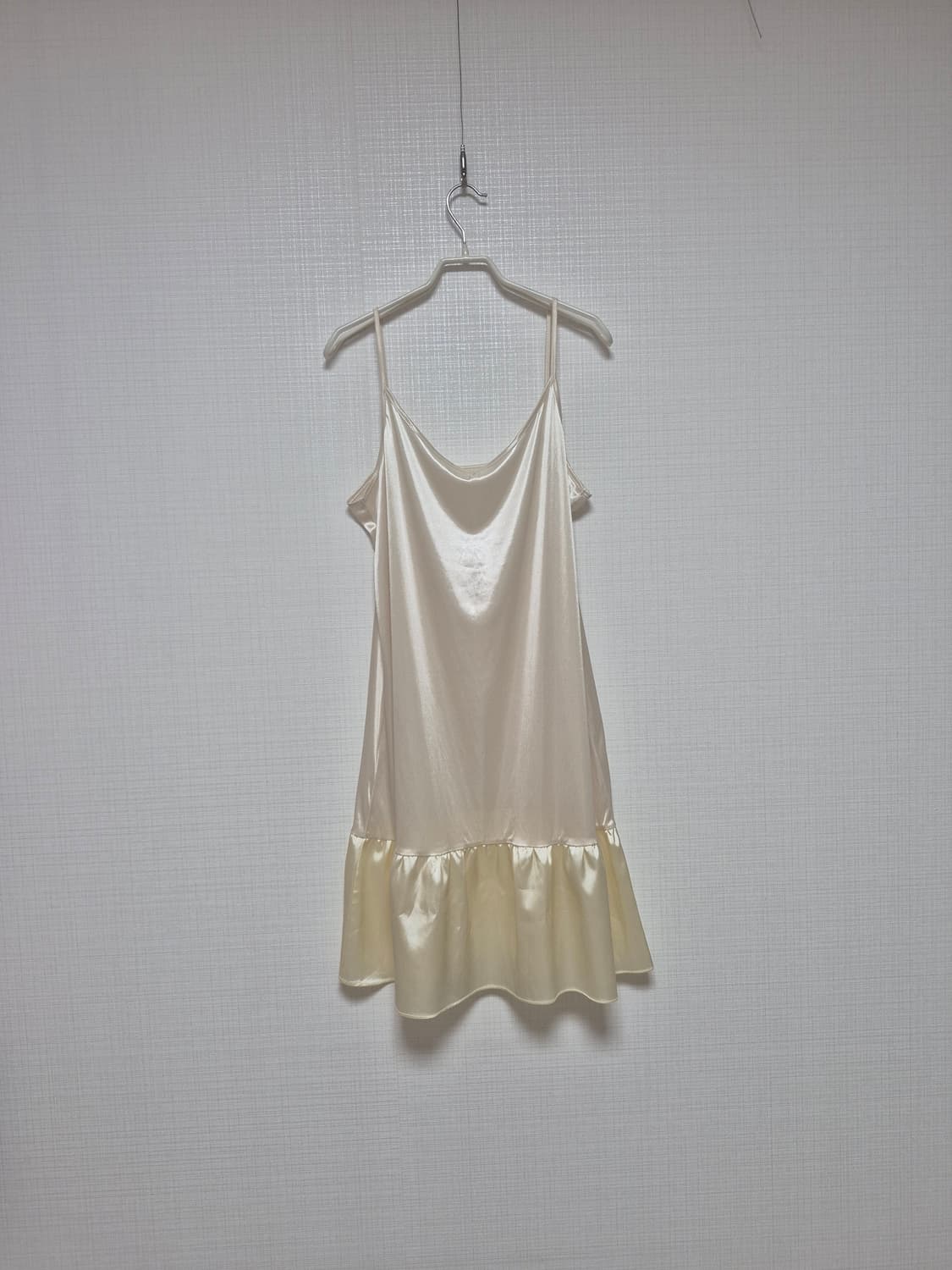 Japanese vintage 샘플 모리걸 사틴후릴 슬립원피스 상품이미지1