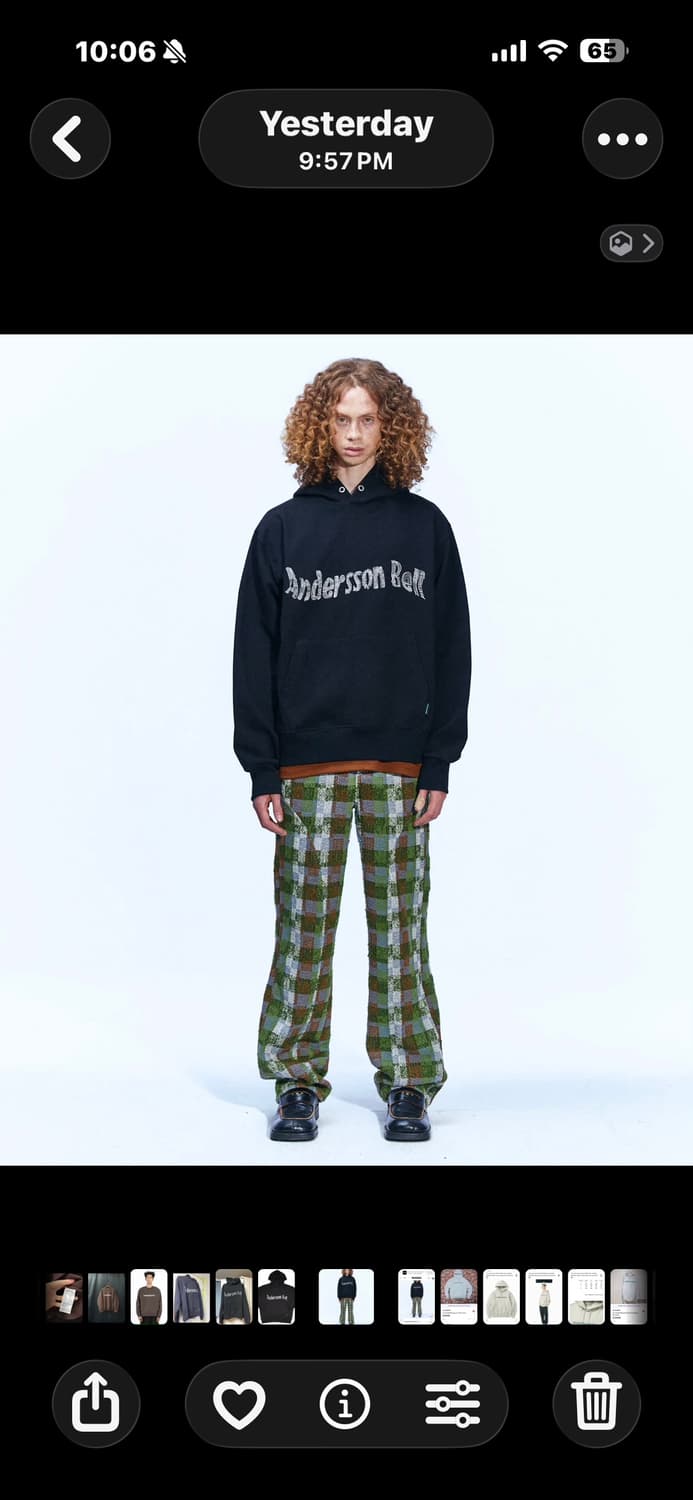 앤더슨벨 [정품] 후드티 자수 로고 스웻셔츠 L(105) 상품이미지4