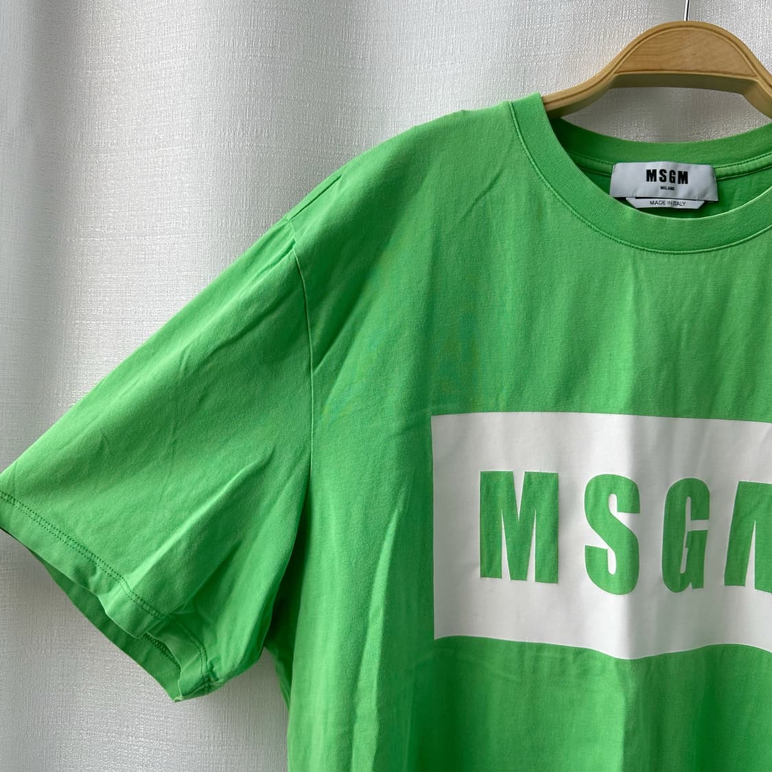 MSGM 엠에스지엠 박스 로고 프린팅 반팔티 그린 XL 상품이미지3