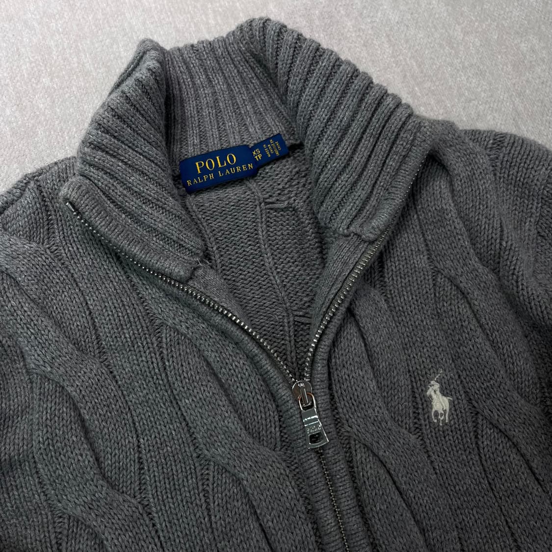 W 90 폴로 랄프로렌 꽈배기 니트 집업 상품이미지2