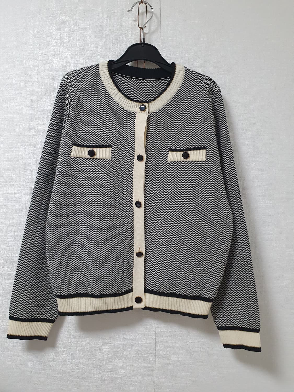 잔무늬니트가디건 상품이미지1